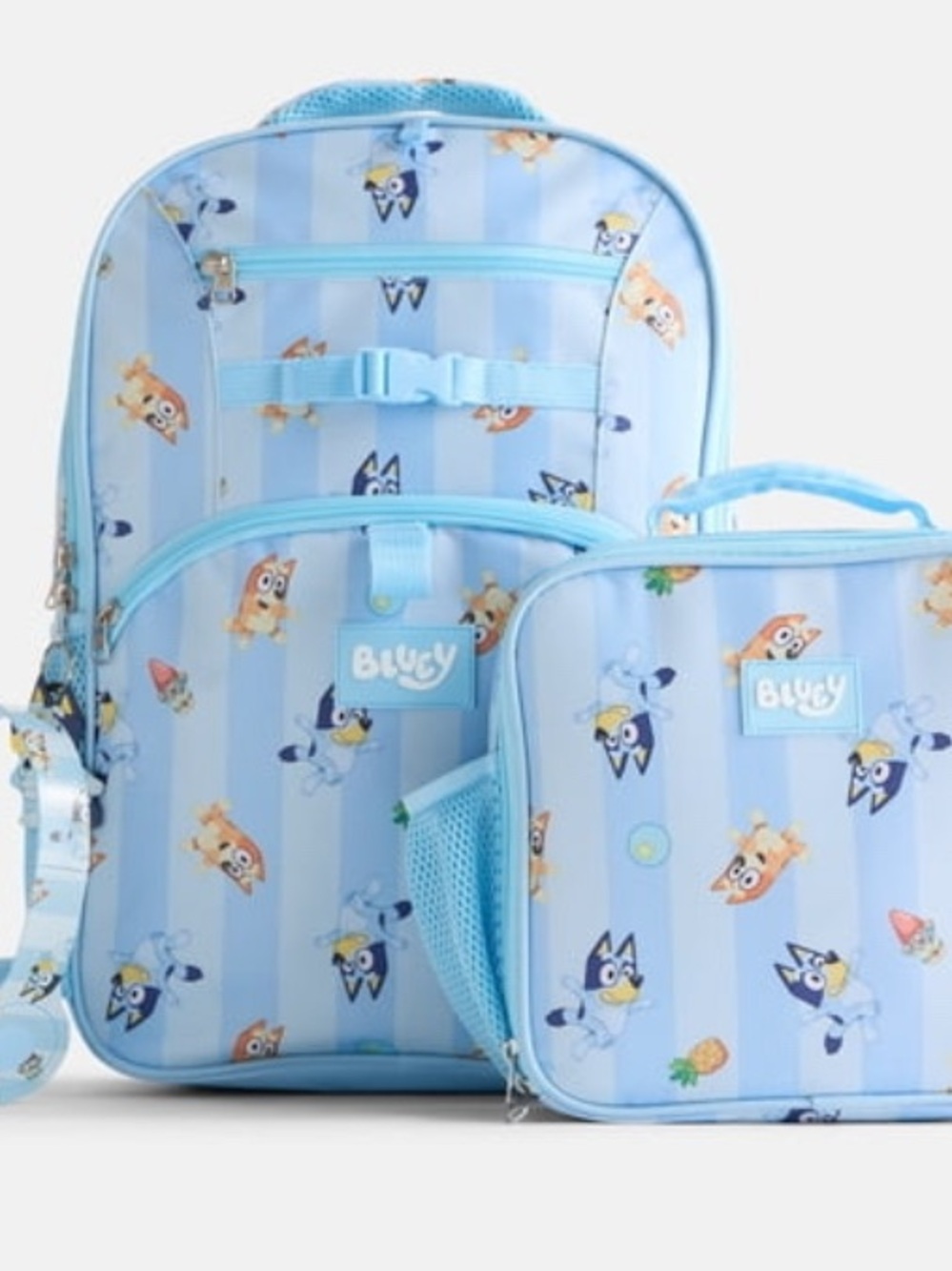 Light Blue Kids Backpack and Lunch Bag Set